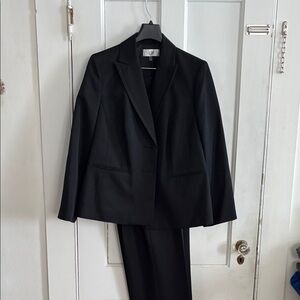 Le Suit Charcoal Gray Pantsuit